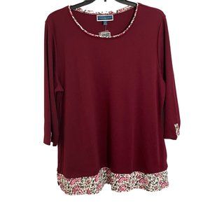 NWT Karen Scott Printed Top
